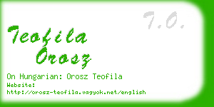 teofila orosz business card